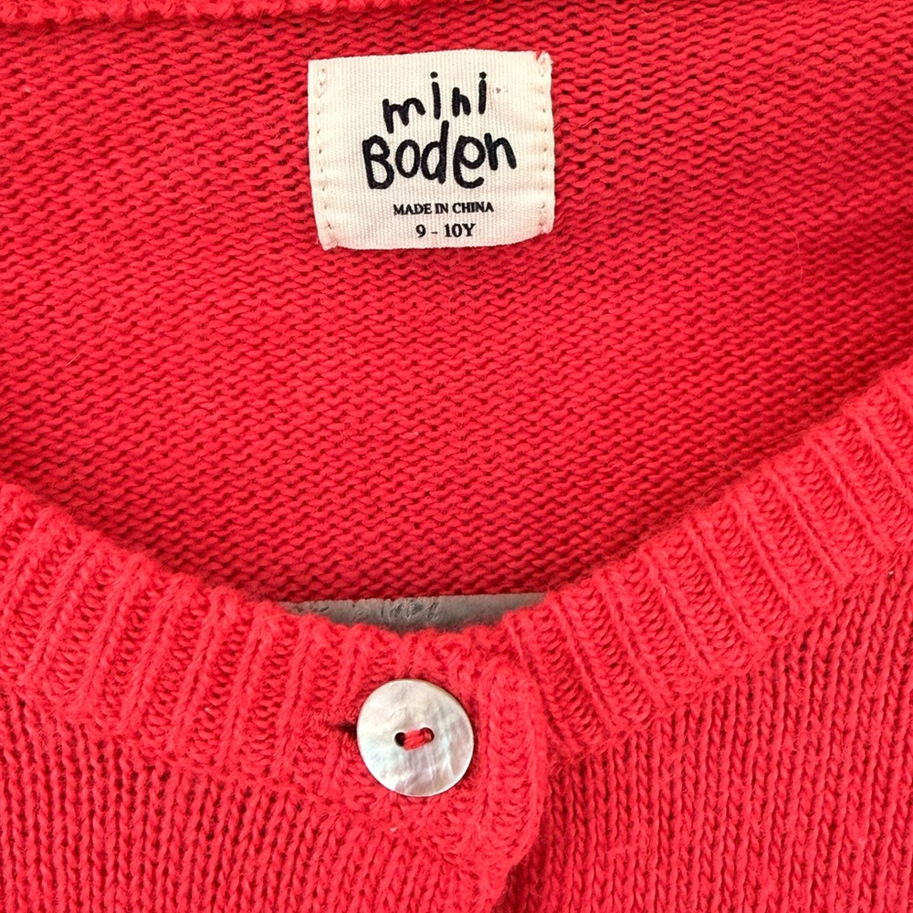 Mini Boden Red Mouse 🐁 Sweater